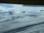Flying over Brediamerkurjokull and Vatnajokull