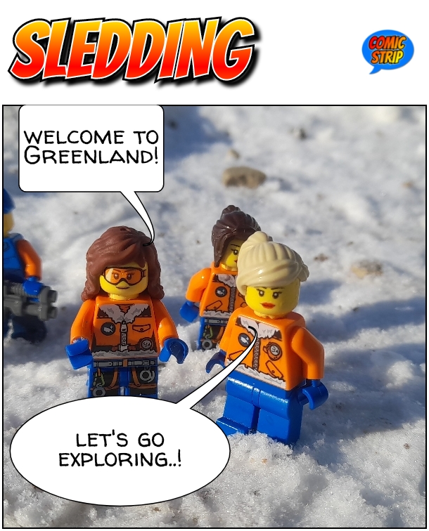 Lego figures in the snow